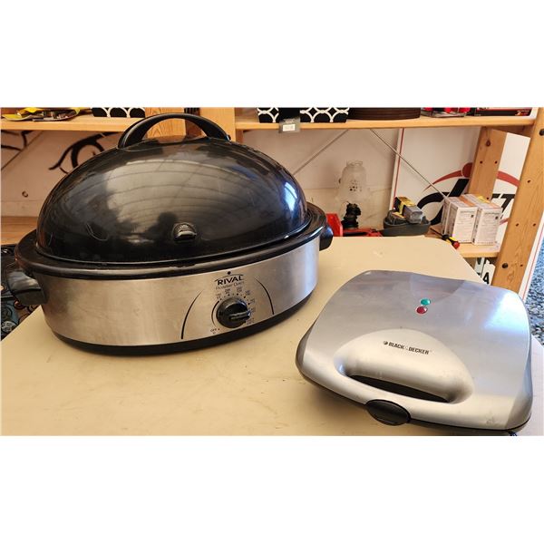 338 --RIVAL ROASTER OVEN, BLACK AND DECKER WAFFLE MAKER