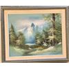 Image 2 : 342 -- SET OF TWO MOUNTAIN AND TREES PAINTING