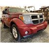 Image 8 : A12ZF--2007 DODGE NITRO, RED, 257711 KMS, FOUR WHEEL DRIVE *** "NO RESERVE!!!" ***