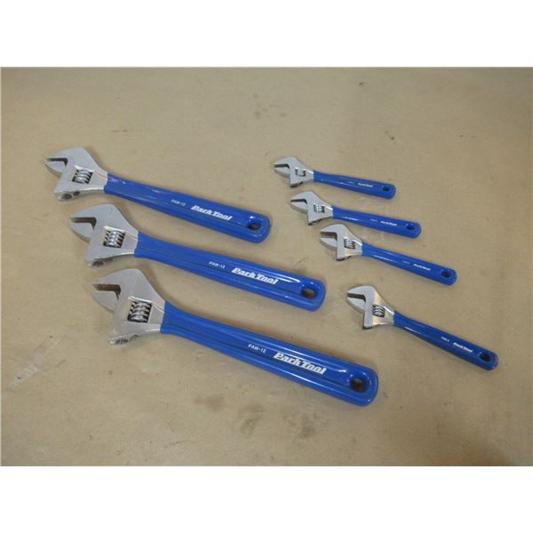 LOT: 7 ADJUSTABLE WRENCHS PARK TOOLS ASST