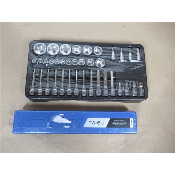 PARK TOOL TW-6.2 RATCHETING TORQUE WRENCH & 37-PC SOCKET SET