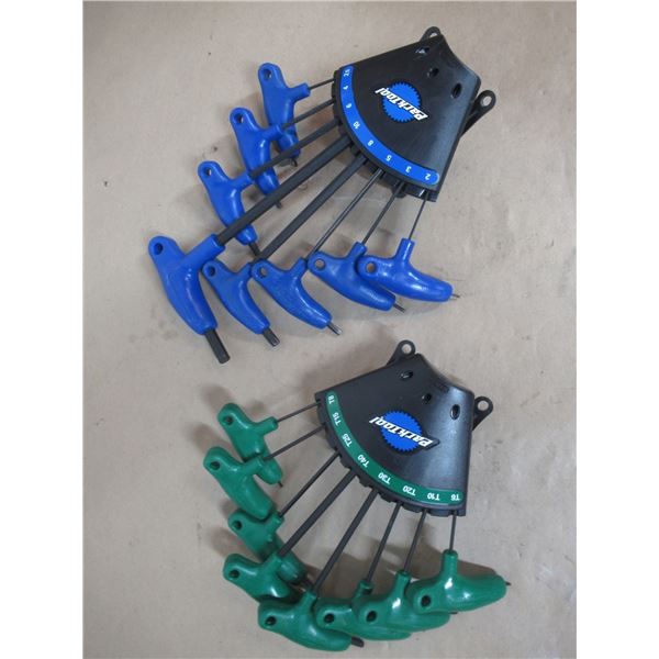 LOT: 8 P-HANDLE HEX WRENCH SET WITH HOLDER PARK TOOL ASST.