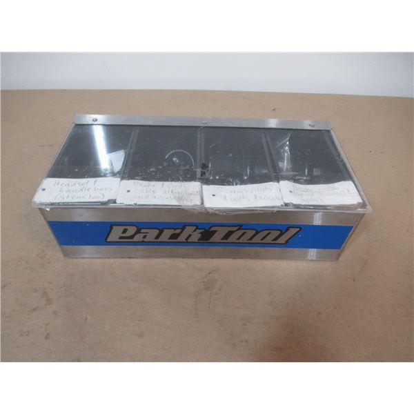 BENCHTOP SMALL PARTS HOLDER PARK TOOL JH-1 WITH CONTENTS