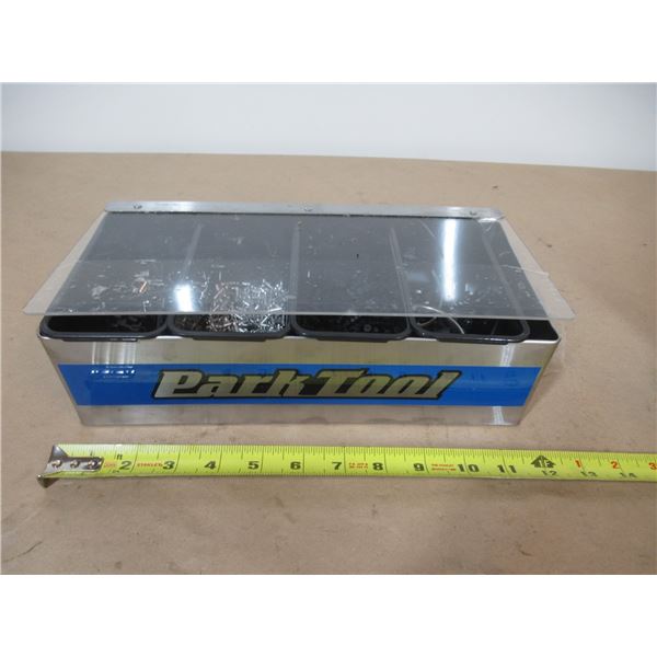 BENCHTOP SMALL PARTS HOLDER PARK TOOL JH-1 WITH CONTENTS