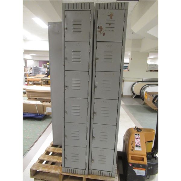 6 LOCKER (10"x11") UNIT 12"x18"x72" GREY