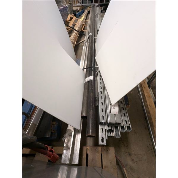 LOT: 2pcs 20'x2.5" METAL PIPE