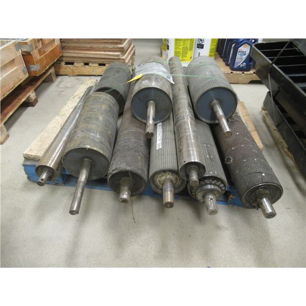 LOT: 9 CONVEYOR BELT ROLLERS ASST.