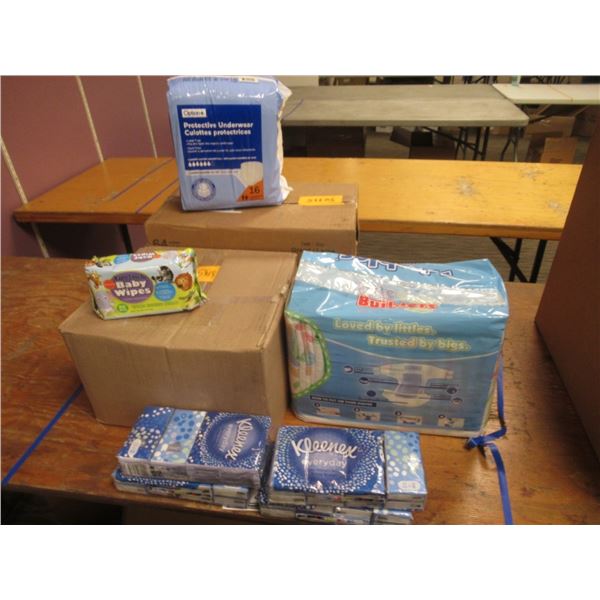 LOT: DIAPERS AND WIPES ASST