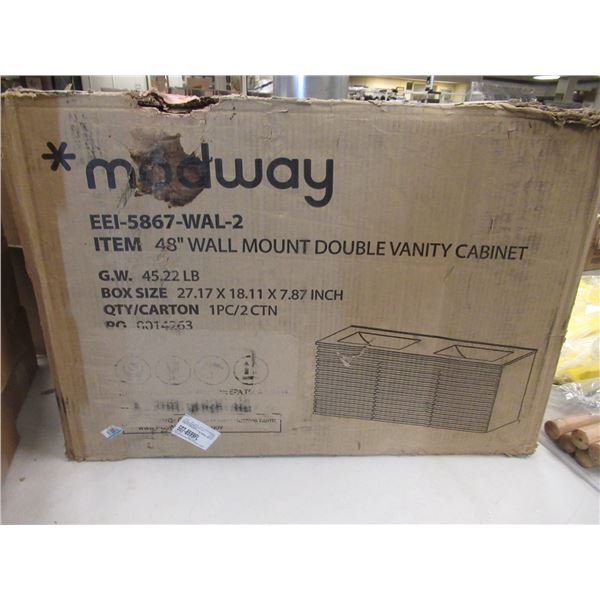 48" WALL MOUNT DOUBLE VANITY CABINET