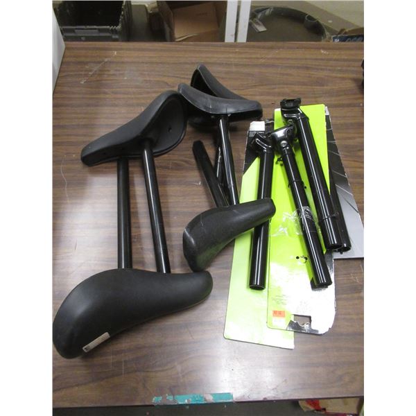 LOT: 14 BIKE SEATS / SEAT POSTS