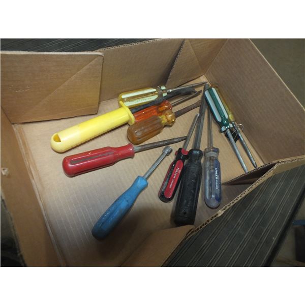 Box Of Assorted Screwdrivers
