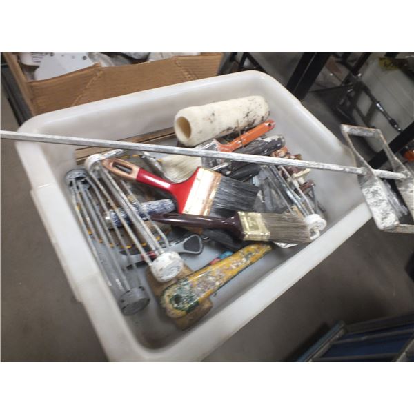 Bin Of Painting Supplies