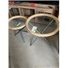 Image 1 : 2 Glass Top End Tables