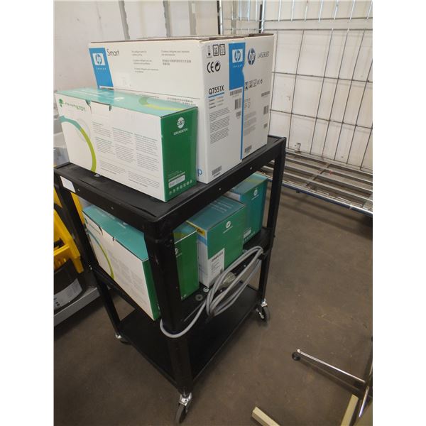 Black Cart w/ Assorted Toner