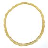 Image 3 : Vintage 18K Gold 17" Bezel Diamond Wide Textured Flared Wavy Link Chain Necklace