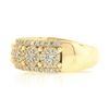 Image 6 : Unisex Fancy 10k Yellow Gold 2 ctw Round Brilliant Diamond Wide Cluster Band Rin