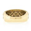 Image 7 : Unisex Fancy 10k Yellow Gold 2 ctw Round Brilliant Diamond Wide Cluster Band Rin