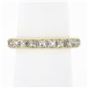 Image 1 : NEW 18k Yellow Gold 2.0 ctw French Cut Channel Diamond Stack Wedding Band Ring