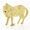 Image 5 : Craig Drake 18K Yellow Gold Ruby & Diamond Detailed Textured Zebra Brooch Pin