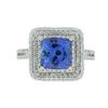 Image 1 : 2.73 ctw DARK Tanzanite and 1.13 ctw Diamond 14K White Gold Ring