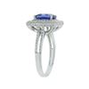 Image 2 : 2.73 ctw DARK Tanzanite and 1.13 ctw Diamond 14K White Gold Ring