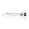 Image 5 : Jabal 18k White Gold 0.92 ctw Round Brilliant Emerald & Diamond Three 3 Stone Ri