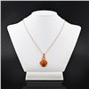 Image 1 : 10.01 ctw Opal and 0.15 ctw Diamond 14K Rose Gold Pendant