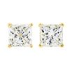 Image 1 : NEW 14k Gold 2.14 ctw GIA Martini Prong Set Square Princess Diamond Stud Earring