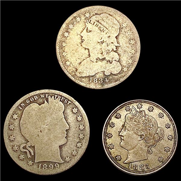 [3] 1834-1899-S U.S. Silver Coinage HIGH GRADE