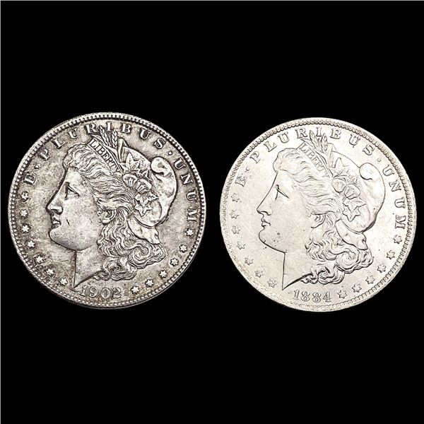 [2] 1884&1902 Morgan Silver Dollar UNCIRCULATED