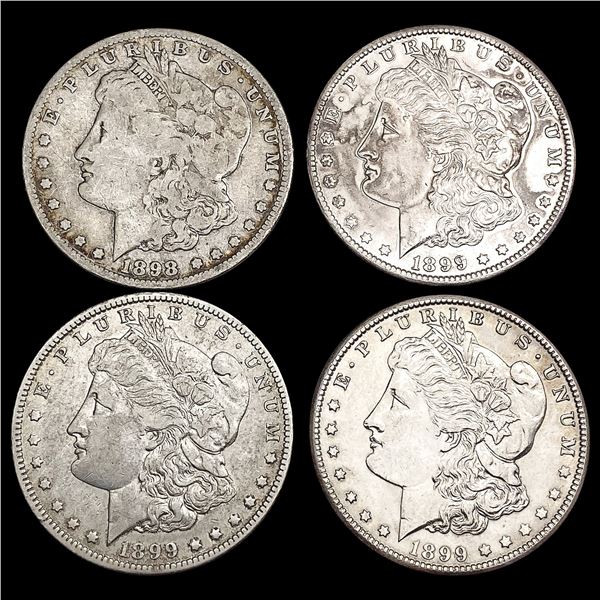 [4] 1898-S&1899-O Morgan Silver Dollar HIGH GRADE