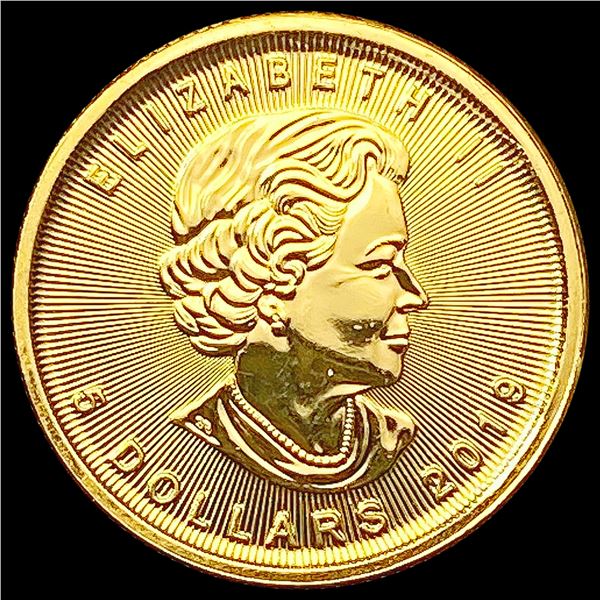 2019 1/10oz Gold Canada Maple Leaf $5 CHOICE PROOF