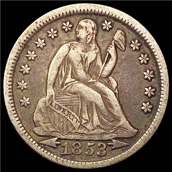 1853 Seated Liberty Dime LIGHTLY CIRCULATED