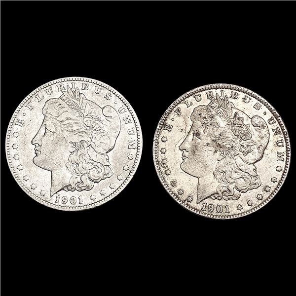 [2] 1901 Morgan Silver Dollar NEARLY UNCIRCULATED