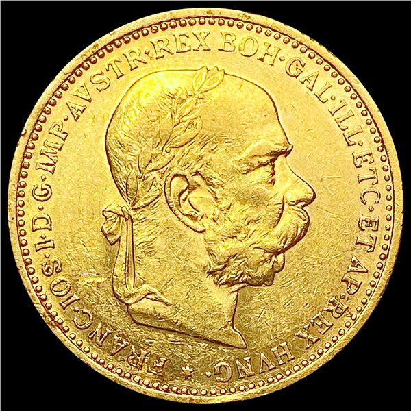 1894 .196oz Gold Austria 20 Crona UNCIRCULATED