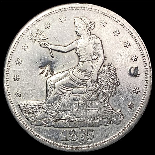 1875-S Silver Trade Dollar CLOSELY UNCIRCULATED