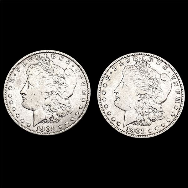 [2] 1901 Morgan Silver Dollar NEARLY UNCIRCULATED