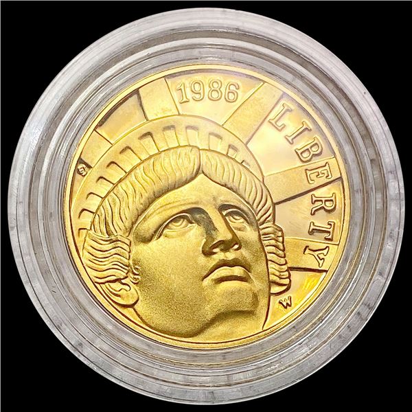 1986 1/4oz Gold Liberty $5 SUPERB GEM BU