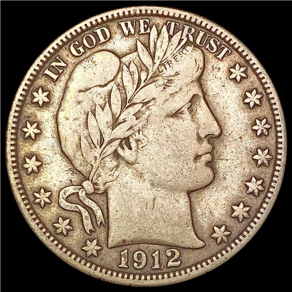 1912-D Barber Half Dollar LIGHTLY CIRCULATED