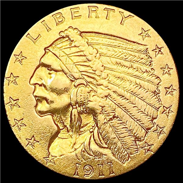 1911 $2.50 Gold Quarter Eagle CLOSELY UNCIRCULATED