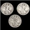 Image 1 : [3] 1917&1938-D Walking Liberty Half Dollar HIGH GRADE