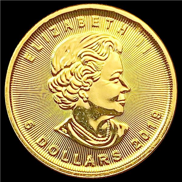 2019 1/10oz Gold Canada Maple Leaf $5 CHOICE PROOF
