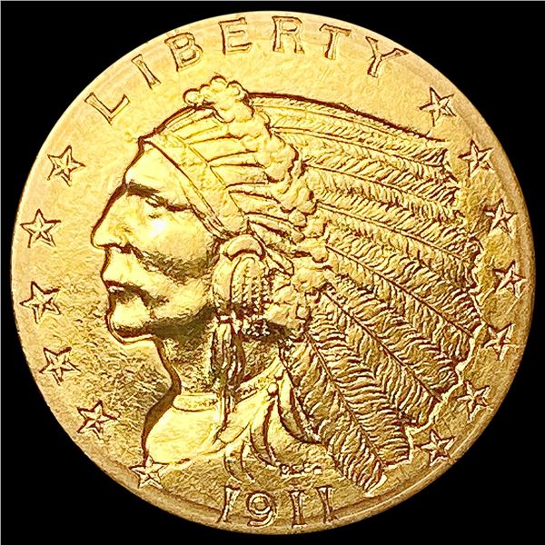 1911 $2.50 Gold Quarter Eagle CLOSELY UNCIRCULATED