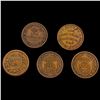Image 2 : [5] 1863 Varied Copper Tokens HIGH GRADE