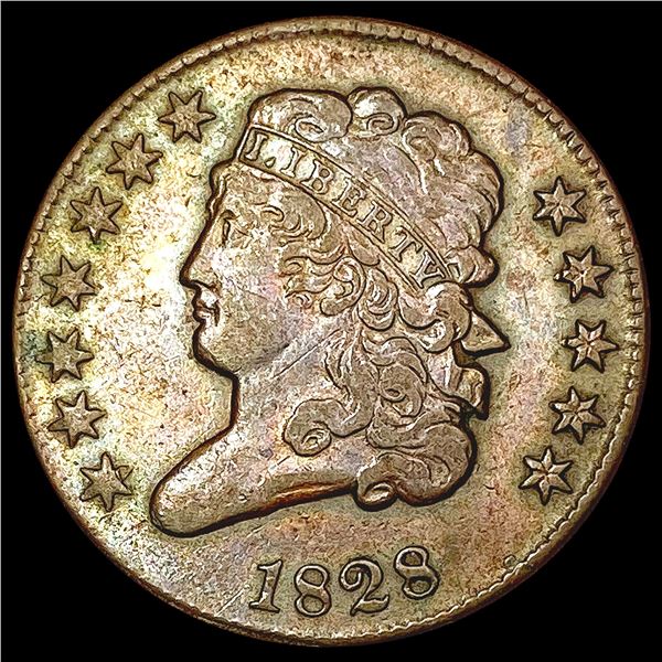 1828 12 Stars Classic Head Half Cent CLOSELY UNCIRCULATED