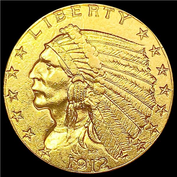 1912 $2.50 Gold Quarter Eagle CLOSELY UNCIRCULATED
