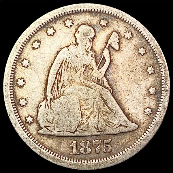 1875-S Twenty Cent Piece LIGHTLY CIRCULATED