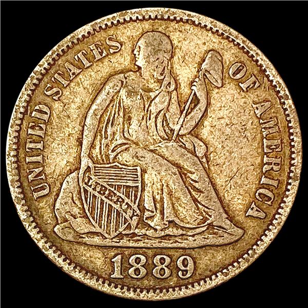 1889 Seated Liberty Dime LIGHTLY CIRCULATED