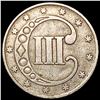 Image 2 : 1853 Silver Three Cent NEARLY UNCIRCULATED