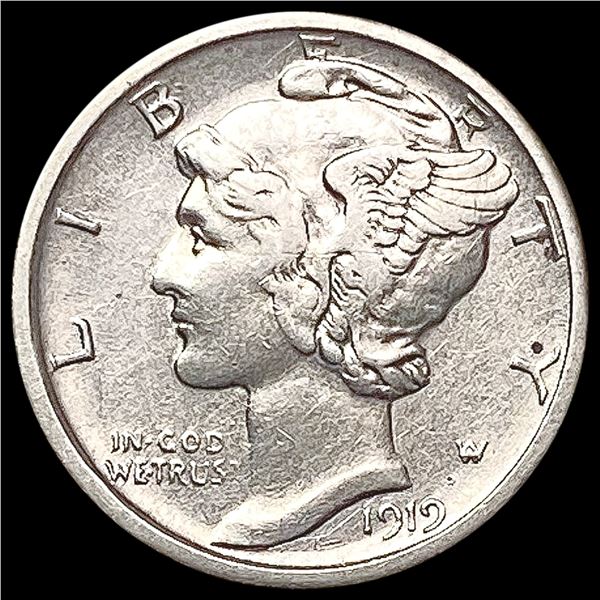 1919-D Mercury Dime CLOSELY UNCIRCULATED